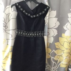 NWT Theia black cocktail dress 0